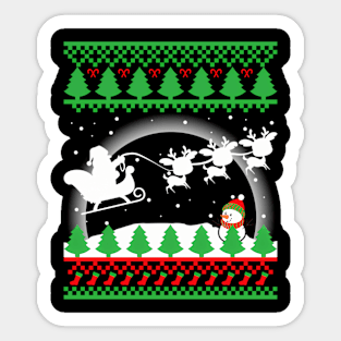 Santa Claus Santa Reindeer Sticker